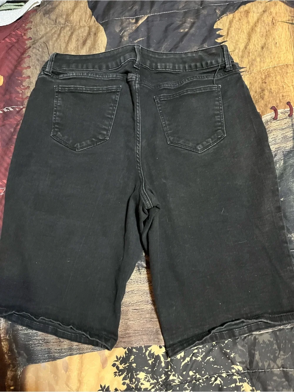 Black Bermuda Denim Shorts
